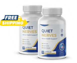 Quiet Nerves nerve health support capsule bottles